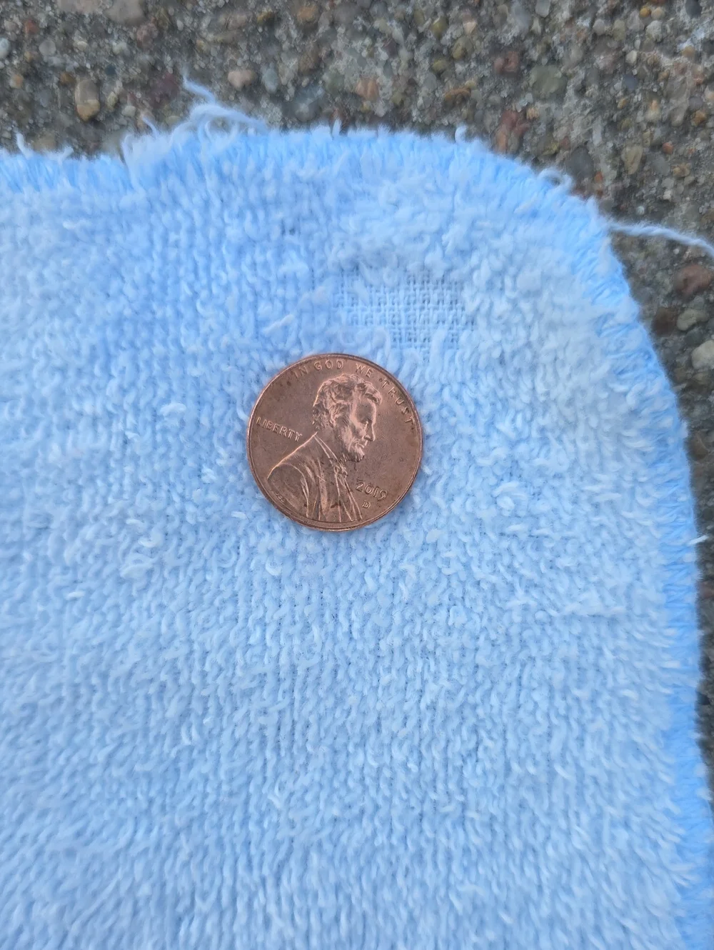Vintage Lady Pepperell Light Blue Rainbow 3 Piece Bathroom Towel Set